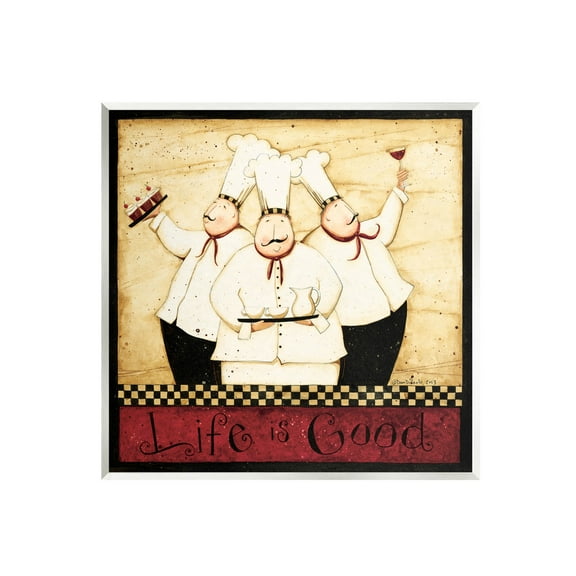Life Is Good Vintage Chefs Food & Beverage Graphic Art Unframed Art Print Wall Art