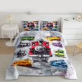 thumbnail image 2 of Homewish Retro Train Bedding Comforter Set,Retro Steam Engine Twin Comforter Sets,Watercolor Splashing Ink Bedding Set For Boys Teens,Microfiber Bedroom Decor Reversible,2-Piece, 2 of 8