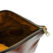 Patricia Nash Women's Tooled Leather Valerie Fold Over Wristlet Brown Gift Box