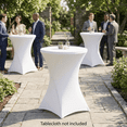 thumbnail image 5 of TLSUNNY 31.5" Plastic Folding Round Table Bar Height, High Top Table for Outdoor Indoor Party, Cafes, Restaurants, Backyard, Dining Room, Wedding Event, White, 5 of 12