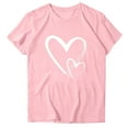 thumbnail image 4 of Neewe Women's T Shirts Short Sleeve Tees Heart Graphic Loose Summer Tops, 4 of 7