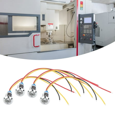 

Cergrey Mini Round LED Pre‑Wired Round LEDs Accurate Waterproof For Cnc Machine Tools For Access Control Switches For Computer Modification For Car Modification