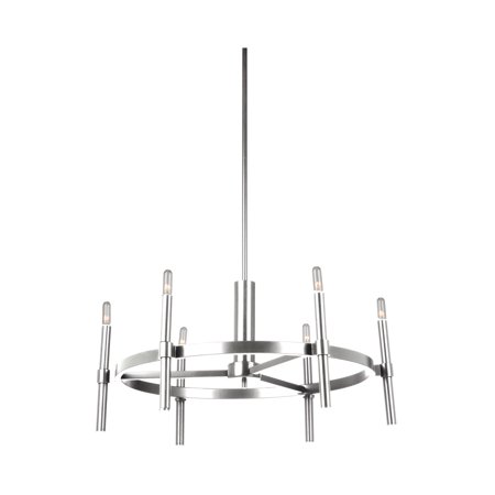 

Chandeliers 6 Light Bulb Fixture With Polished Nickel Finish Metal Candelabra 27 360 Watts