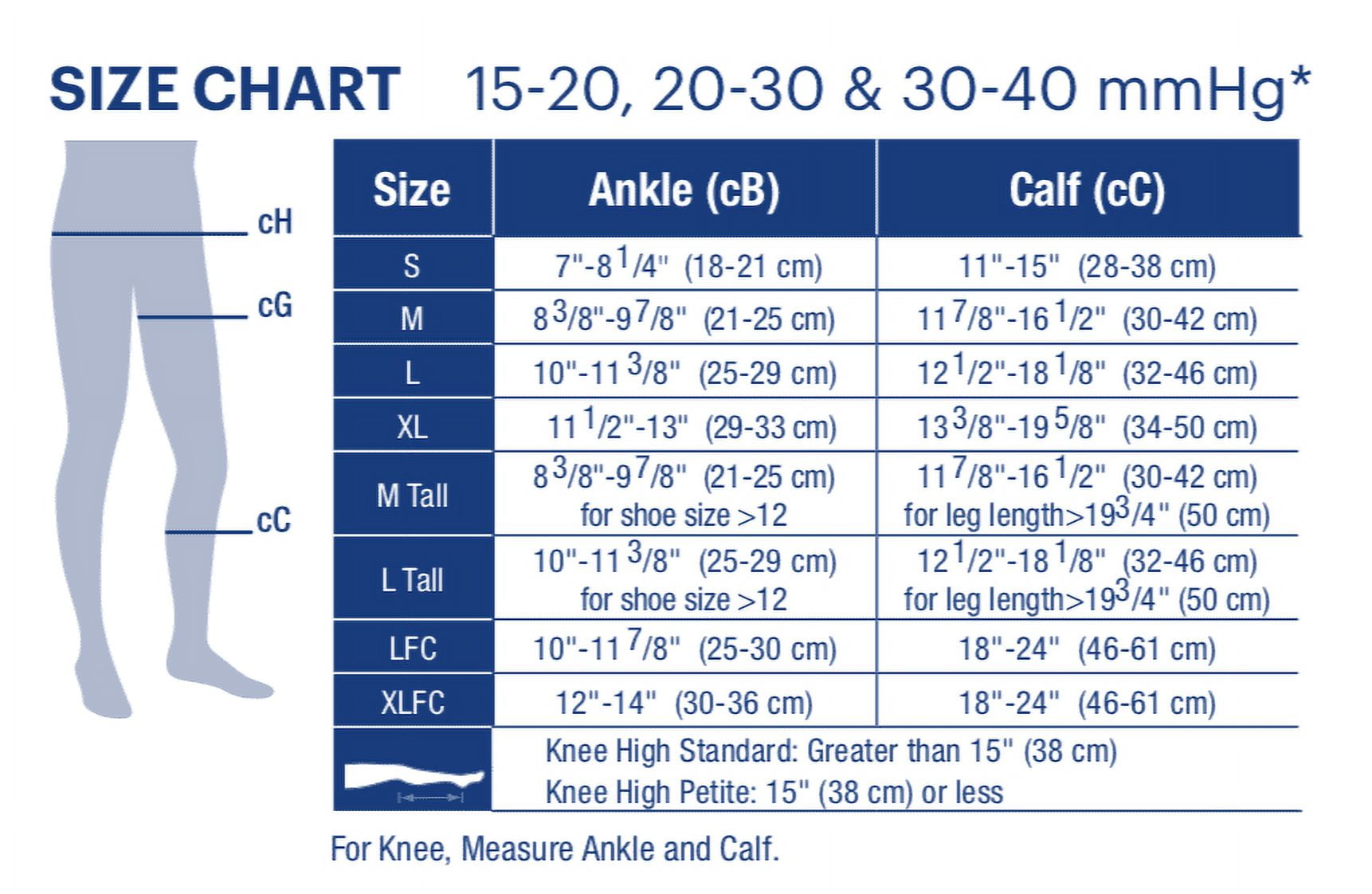 Jobst Sport 15-20 Knee High Compression Socks Black/Gray Large