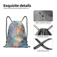 thumbnail image 4 of Xecao Pastel Abstract Fluid Art Pattern Sports Drawstring Backpack - String Swim Gym Bag with Wet Proof Pocket for Women&Men-Medium, 4 of 6