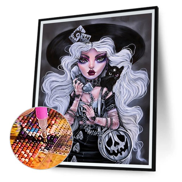 Cuadros Decorativos 5D bricolaje taladro redondo completo diamante pintura maquillaje pesado chica decoración del hogar (DG345) Tmvgtek embutido en tela
