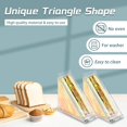 thumbnail image 4 of ERSAN-2 Pcs Triangle Sandwich Container, Sandwich Box Container, Reusable Sandwich Containers for Lunch Boxes, Sandwich Holder with Lid, Sandwich Container for Picnic Travel (Transparent), 4 of 4