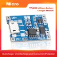 thumbnail image 3 of 1A Adjustable Linear Charger Module for Rechargeable Lithium Batteries with CC/CV Charging, 4.5-5.5V Input, 4.2V Full Charge Voltage, Overcurrent Protection, LED Indicator (Micro/Type-C/Mini USB, 3 of 6