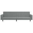 thumbnail image 3 of vidaXL 2-Seater Sofa Bed Light Grey Velvet, 3 of 5