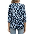 thumbnail image 6 of WIHOLL Tops for Women 3/4 Length Sleeve V Neck Lightweight Business Casual Blouses Spring Summer Work Outfits, 6 of 11