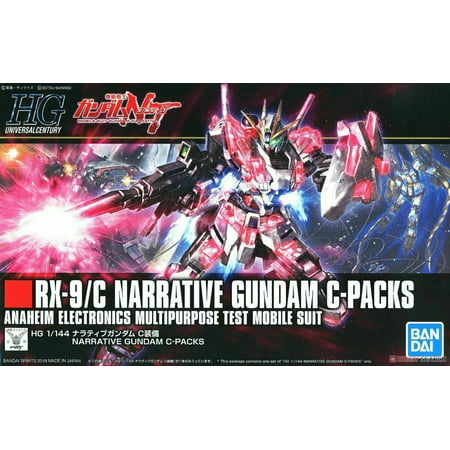 Bandai Hobby Gundam NT Narrative Gundam C-Packs HG 1/144 Model (Best Gundam Model Kit For Beginners)
