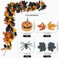 thumbnail image 3 of Realistic Fall Garland for Mantle, Ongmies 5.2Ft Fall Maple Garland with Lights – Autumn Leaves & Pumpkin Vine for Halloween, Thanksgiving & Home Decor, Halloween Pumpkin Canes, 3 of 5