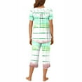 thumbnail image 4 of Tnhcen Short Sleeve Capri Pants with Pockets Fashionable 2-Piece Women's Print Summer Pajama Set S-3XL, 4 of 6