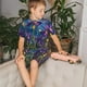 thumbnail image 4 of Balery Cosmic Purple Irises Conjunto de Pijama Infantil de Manga Corta con Estampado – Ropa de Dormir de Algodón Suave-3X-Large, 4 of 6