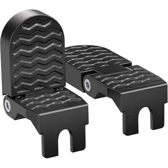2PCS Bike Rear Pedals, Aluminium Bicycle Foot Peg, Non-Slip Ebike Foot Pegs for Passenger, Folding Rear Bicycle Footrest Pedals for E-Bike, Mountain Bike, Folding Bicycle