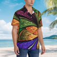 thumbnail image 3 of Susaid Multicolored Beautiful Flower1 Print Short Sleeve Shirts Button Down Casual Shirts Summer Beach Aloha Button Down Short Sleeve for Men ,3X-Large, 3 of 7