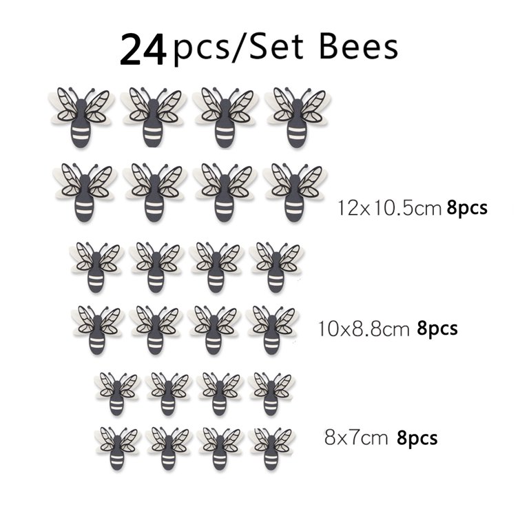 Christmas decorations 24PCS 3D Bee Stickers Bee Decor Removable Mural  Decals Honey Bee Clings For Home Office Fridge Decorations Party Supplies  fall decorations for home 