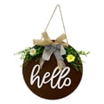 thumbnail image 5 of Welcome Door Sign Wooden Wreath Wall Plaque Durable Wood for Home Office Balcony Front Entry Decor, 5 of 8