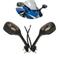 thumbnail image 2 of For Suzuki GSXR 1000 600 750 Rearview Mirrors Built-in Turn Signal, Black Clear Rear View and Safety Mirrors, 2 of 6