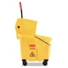 Rubbermaid FG748000YEL WaveBrake 26 Quart Side-Press Mop Bucket/Wringer Combo (Yellow)