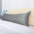 thumbnail image 6 of Unique Bargains Luxury Silky Satin Body Pillow Case Light Gray 20" x 60", 6 of 8