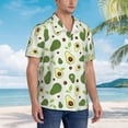 thumbnail image 5 of Haiem Green Avocado Printed Hawaiian Shirt for Men - Men’s Casual Beach Summer Shirts - Stretch Fabric with Modern Fit-3X-Large, 5 of 9