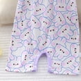 thumbnail image 6 of CAUYDY Newborn Baby Girls Boys Pajamas 3-24Months Infant Child Little Kids Short Sleeve Romper Preemie Clothes Spring Summer Sizes 6-9 Months,Light Purple, 6 of 6