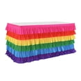 thumbnail image 4 of 3 piezas de 72 *30 pulgadas de de tul para rectangular forma forma , zócalo de para bodas, cumpleaños, baby shower, yotijar Falda de vajilla de tul con volantes, 4 of 10