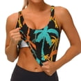 thumbnail image 4 of Kdxio Palm Trees Print Workout Crop Tank Top for Women Racerback Yoga Tank Tops Athletic Sports Shirts Exercise Undershirts, 4 of 9