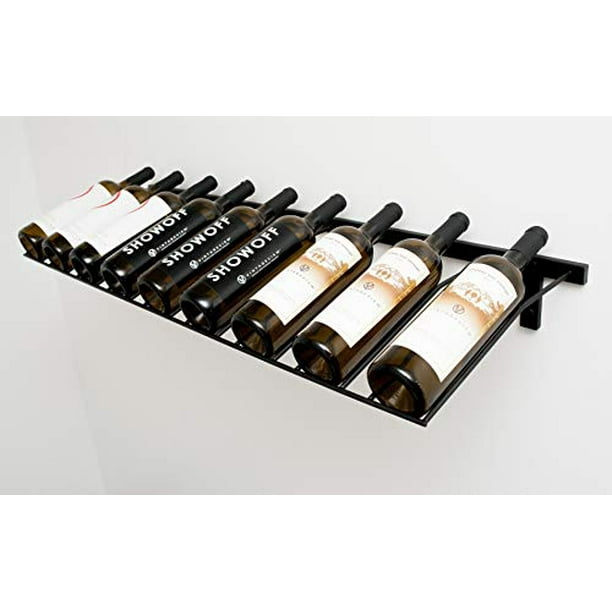 Porte-bouteille de table moderne pour 12 bouteilles en métal noir mat - Vin