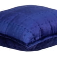 thumbnail image 4 of Parkland Collection Augusta Transitional Royal Blue Solid Quilted Pillow Cover, 4 of 5