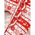 thumbnail image 4 of Infant Newborn Baby Girl Clothes Onesies Long Sleeve Ruffle Baby Footed Clothes with Christmas Pattern Printed Baby Clothes for Girls, 4 of 5