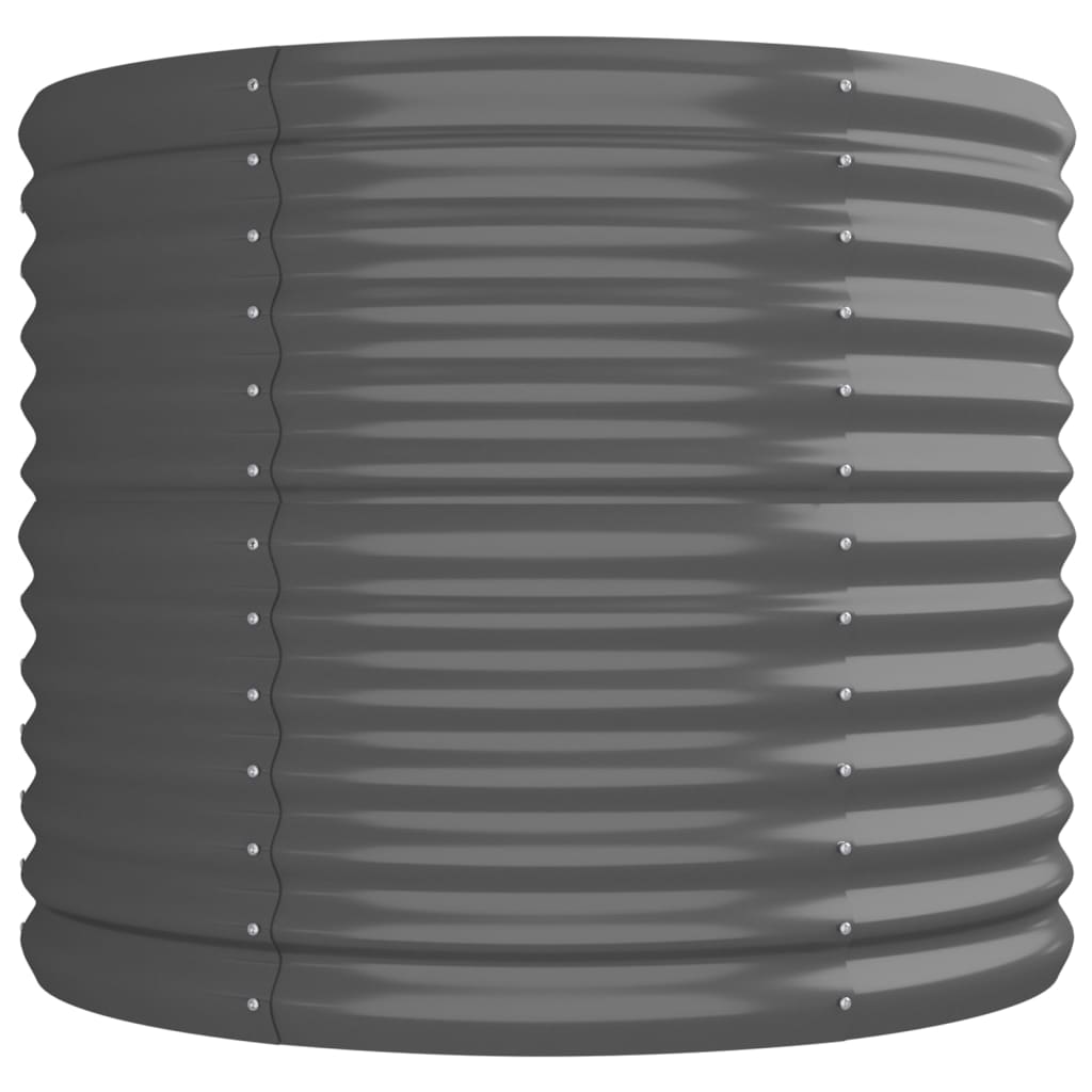 vidaXL Raised Garden Bed Raised Flower Bed Galvanized Steel Outdoor Planter