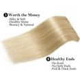 thumbnail image 6 of SEGO Red Clip in Hair Extensions Human Hair Full Head 100% Real Remy Thick Hair Extensions Silky Straight Balayage Blonde Hair Pieces, 6 of 7