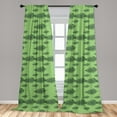 thumbnail image 5 of Ambesonne Green Leaves Curtains, Summer Botany Branch, Pair of 28"x84", Emerald, 5 of 5