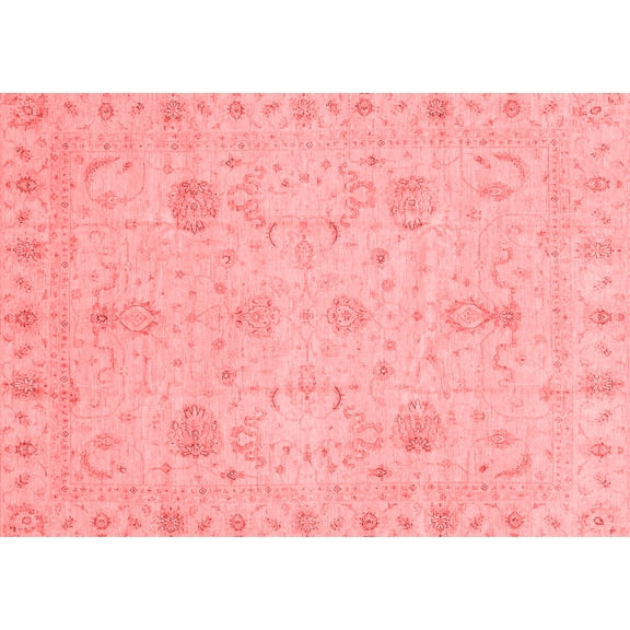 Ahgly Company Indoor Rectangle Oriental Red Traditional Area Rugs, 5' x 7'