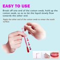 thumbnail image 4 of Plaque disclosing agent, non-tablet plaque disclosing cotton swabs, suitable for children and adults, reveals plaque, helps teach brushing habits, dental care set, 20 per pack, 4 of 5