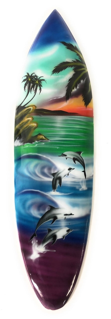 Surfboard w/ Island Sunrise 20" - Surf Decor Hawaii - Trophy | # ...