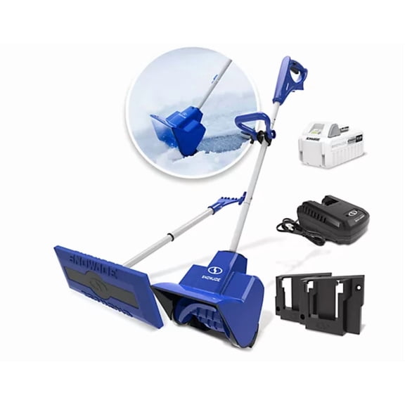 Restored Snow Joe 24V-SS11-ULT | 11" Cordless Snow Thrower Kit | W/ Telescoping Snow Broom & Battery Holder | Battery & Charger Included (Refurbished)