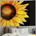 thumbnail image 2 of Creowell   Sunflower Tapestry Black Yellow Floral Print Motivational Words Tapestry Wall Hanging Dorm Decor for Living Room Bedroom Wall Blanket Poster Painting, 2 of 6