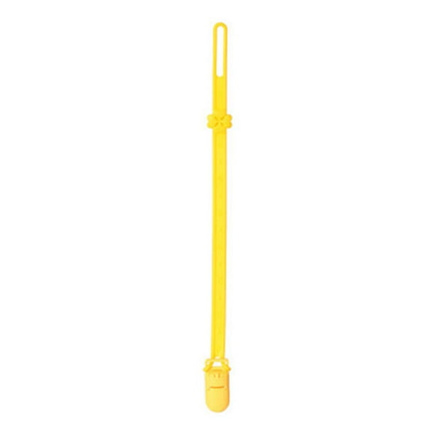 Clips de Silicona para Chupetes, Accesorios Universales Duraderos Y útiles para Guardería, Soporte para Pezones para Recién Nacidos, Cumplea Amarillo