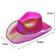 thumbnail image 4 of KOYPTL Mother's Day Valentine's Day Gift for Girlfriend Mother Wife, Party Colourful Fluorescent Large Composite Styled Hat Party Festival Colourful Cowboy Hat, Birthday Present for Daughter, 4 of 8