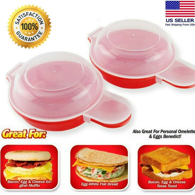 Microwave Egg Cooker 2-Cavity Microwavable Egg Cooker Egg Steamer Save Time  For Corn Cake Fried Eggs Sandwich Boiled Eggs - AliExpress
