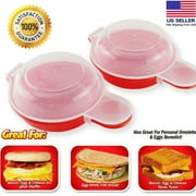 Eggwich 2 Set Egg Cooker Eggwich Microwave Egg Muffin Omelet Cooker Pan BPA Free