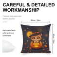thumbnail image 2 of Cute Halloween Cat Linen toss pillowcase Decoration pillowcase Gift preferred 24x24" Cushion cover 1 set Sofa pillowcase Sofa bedroom living room car, 2 of 8