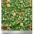 thumbnail image 1 of Soimoi Green Cotton Duck Fabric Leaf Floral Printed Craft Fabric by the Yard 42 Inch Wide, 1 of 3