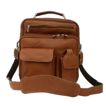 Piel Leather Deluxe Shoulder Bag - Saddle