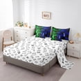 thumbnail image 4 of Erosebridal Gradient Gamepad Bed in a Bag Queen size, Abstract Geometric Bed Set, Gaming Reversible Bedding Queen Size, Lightweight Room Decoration, 7pcs, 4 of 5