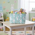 thumbnail image 3 of BOOHIT Large Easter Basket for Kids Canvas Teen Empty Gift Storage Bin Decor(Green 1), 3 of 7