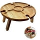 thumbnail image 5 of Snack Mesa De Madera Alta Capacidad De Carga Copa De Vino Soporte De Madera Soporte De Vino Portátil Escritorio Redondo Para Acampar Picnic Al Aire Libre 5 Compartimentos Vogacara HA013184-00, 5 of 7